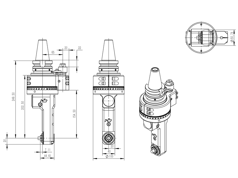 Side Milling Head Structure Diagram