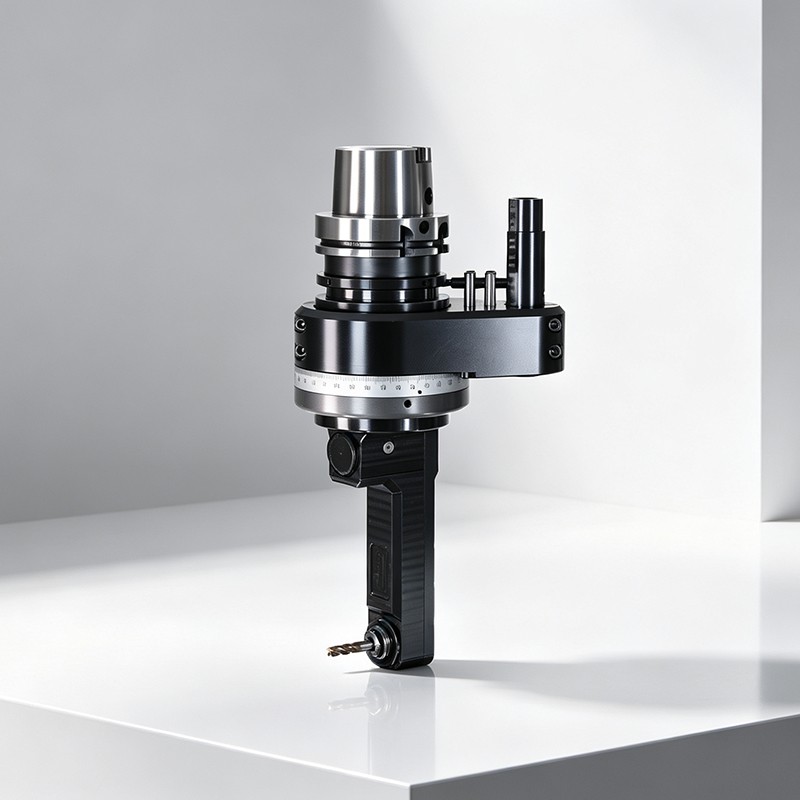 DK90-HSK100A-PER16-127 Lightweight Side Milling Head​ Automotive Subframe Groove Milling Angle Head