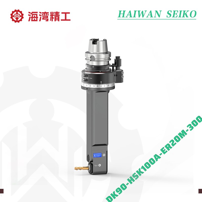 DK90-HSK100A-ER20M-300 Side milling slot Angle head